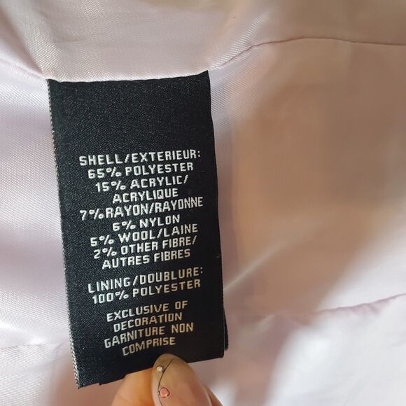 NEW 7 For All Mankind Women’s Tweed Blazer Small Purple Silver Button Jacket - Picture 12 of 12